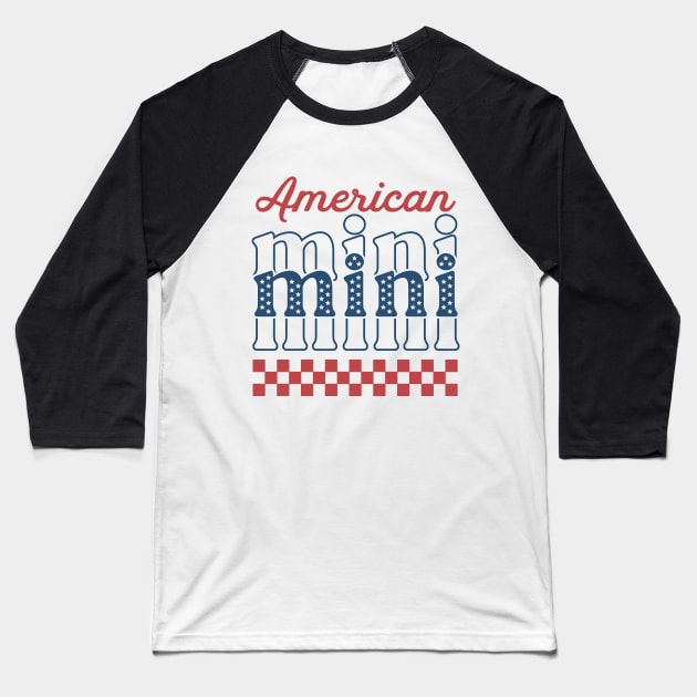 American Mini Red White and Blue Baseball T-Shirt by Hobbybox